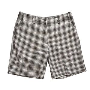 Nike Golf Men’s Brown Tan Houndstooth Shorts Lightweight Preppy Athletic Medium